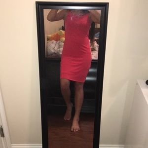 A bright red dress